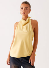 Carsen Halter Top - Yellow