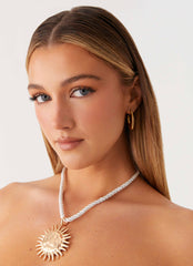 Amber Necklace - Gold