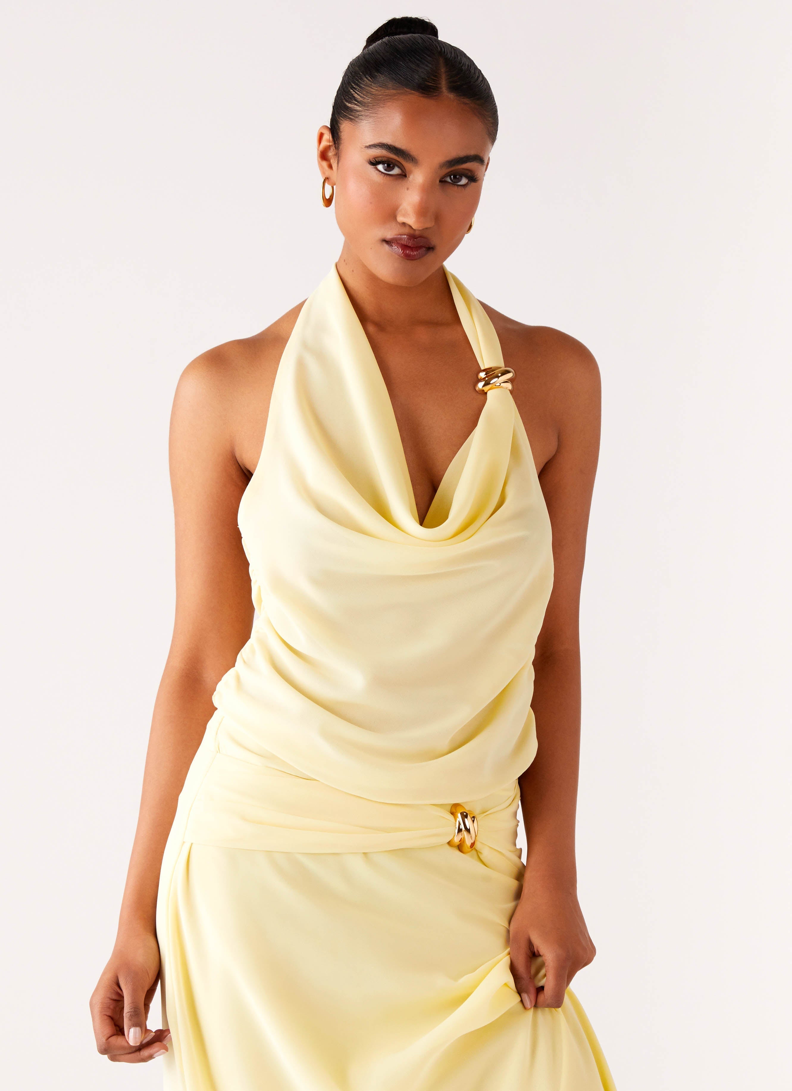 Anuhea Cowl Top - Yellow