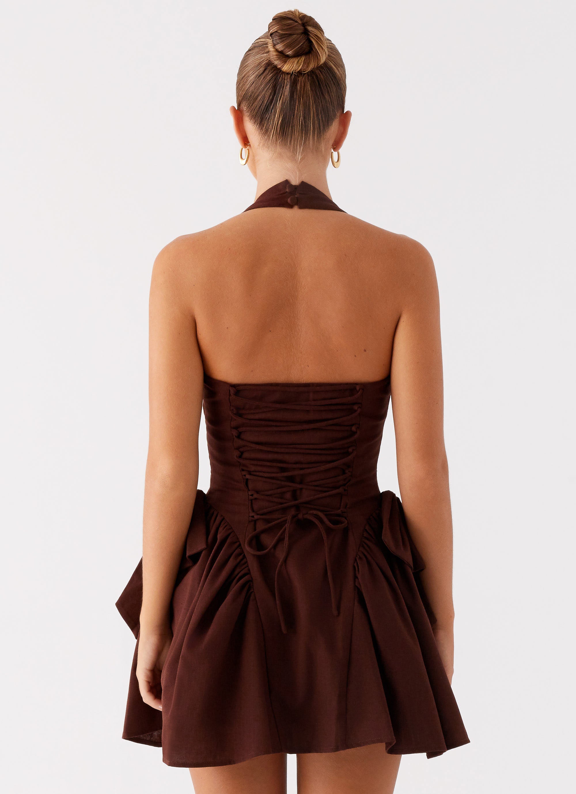 Avalo Mini Dress - Chocolate