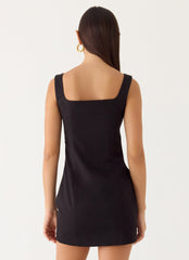 Brief Tension Mini Dress - Black