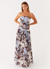 Carmel Maxi Dress - Bluewood Blossom