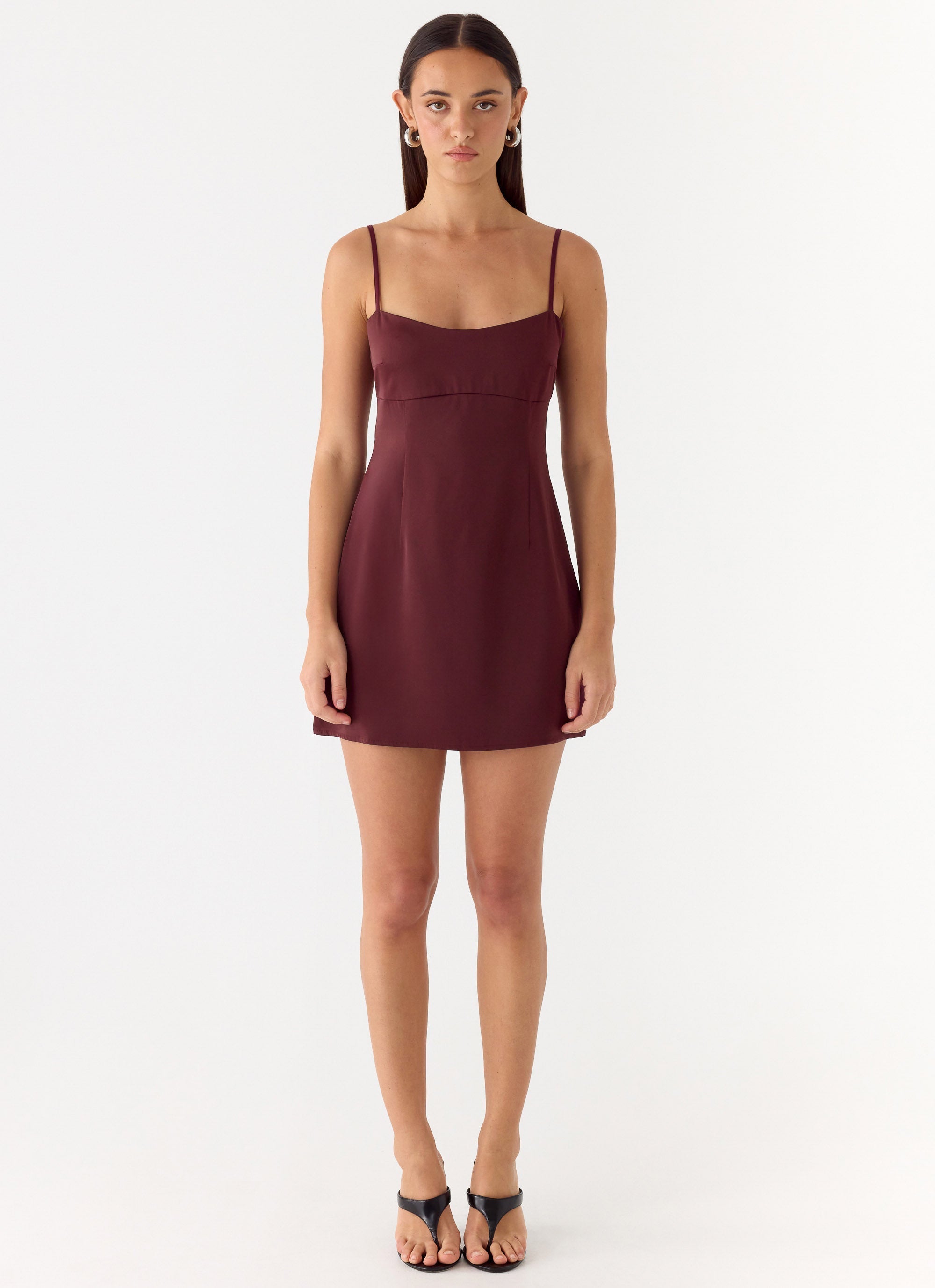 Clementine Mini Dress - Merlot