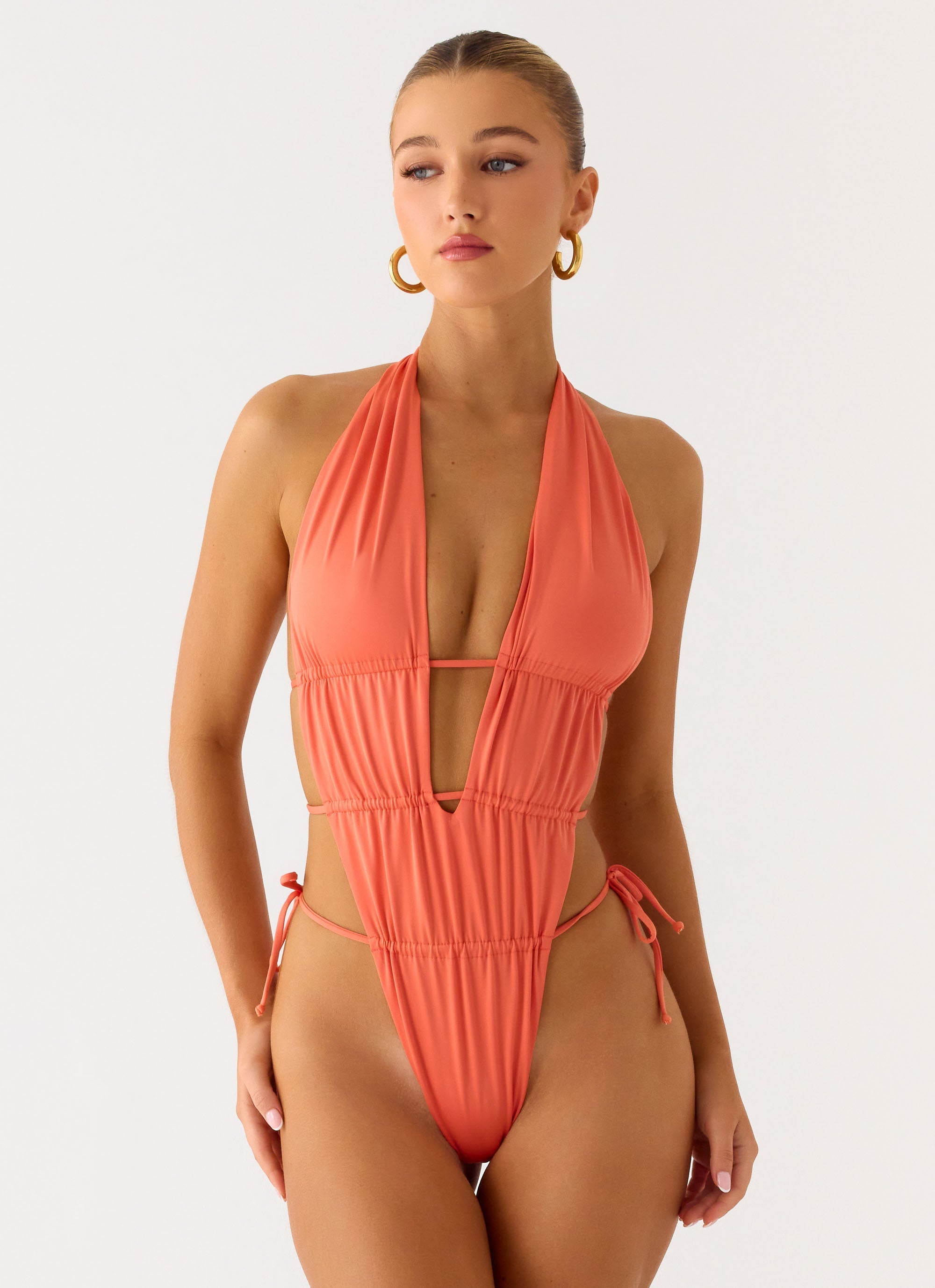 Dandara Cut Out Swimsuit - Orange