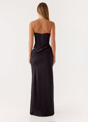 Emory Corset Maxi Dress - Black