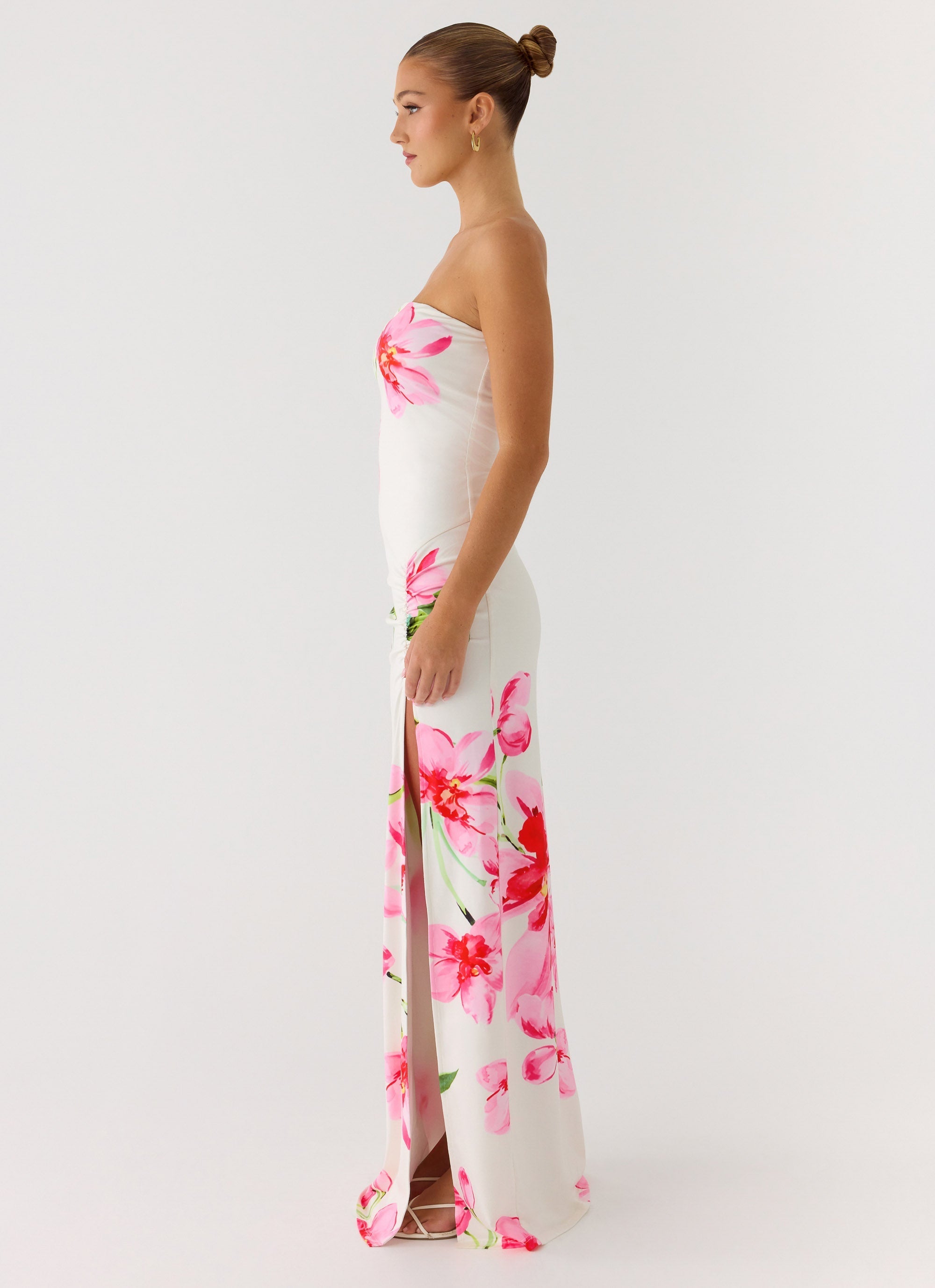Erivo Strapless Maxi Dress - Ivory Reef