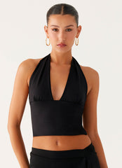 Fade Out Hardwear Halter Top - Black