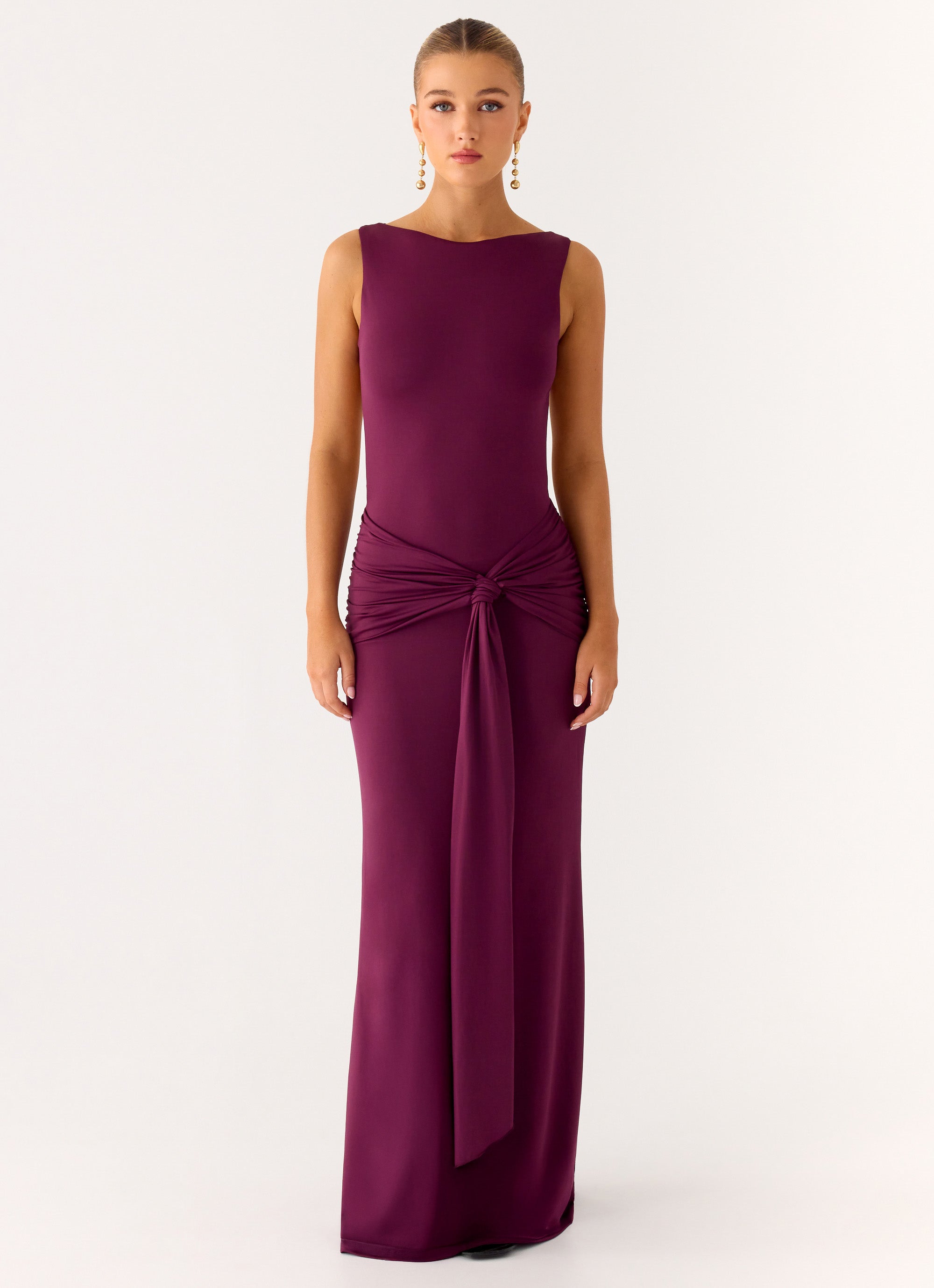 Fault Line Maxi Dress - Plum