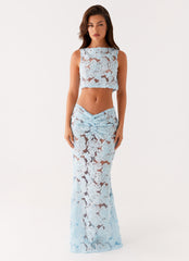 Fiorella Floret Maxi Skirt - Blue