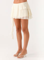 Forever Dreaming Ruffle Mini Skirt - Ivory