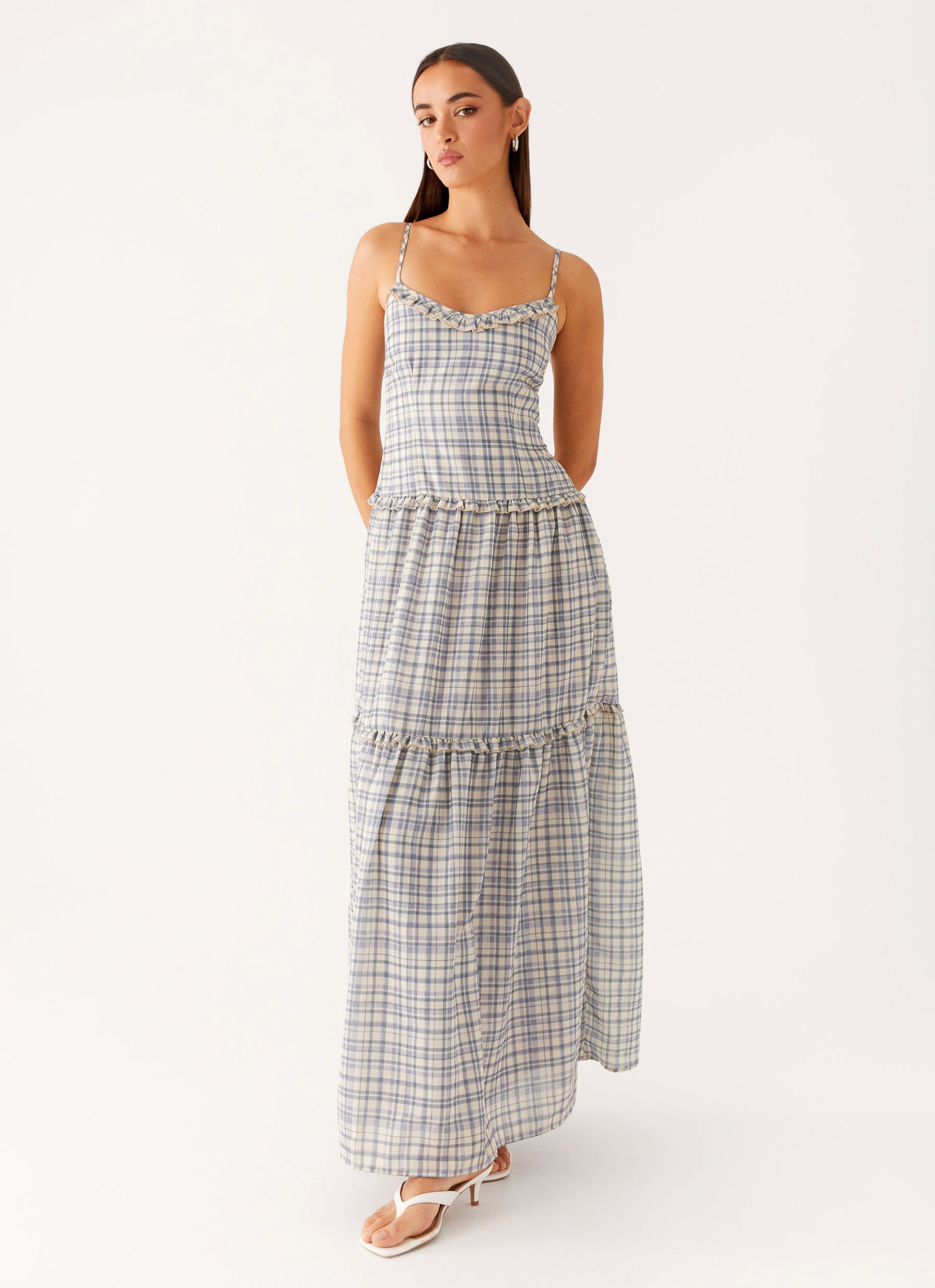 Hermie Midi Dress - Check