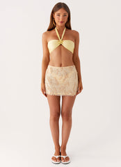 Kandi Mini Skirt - Yellow