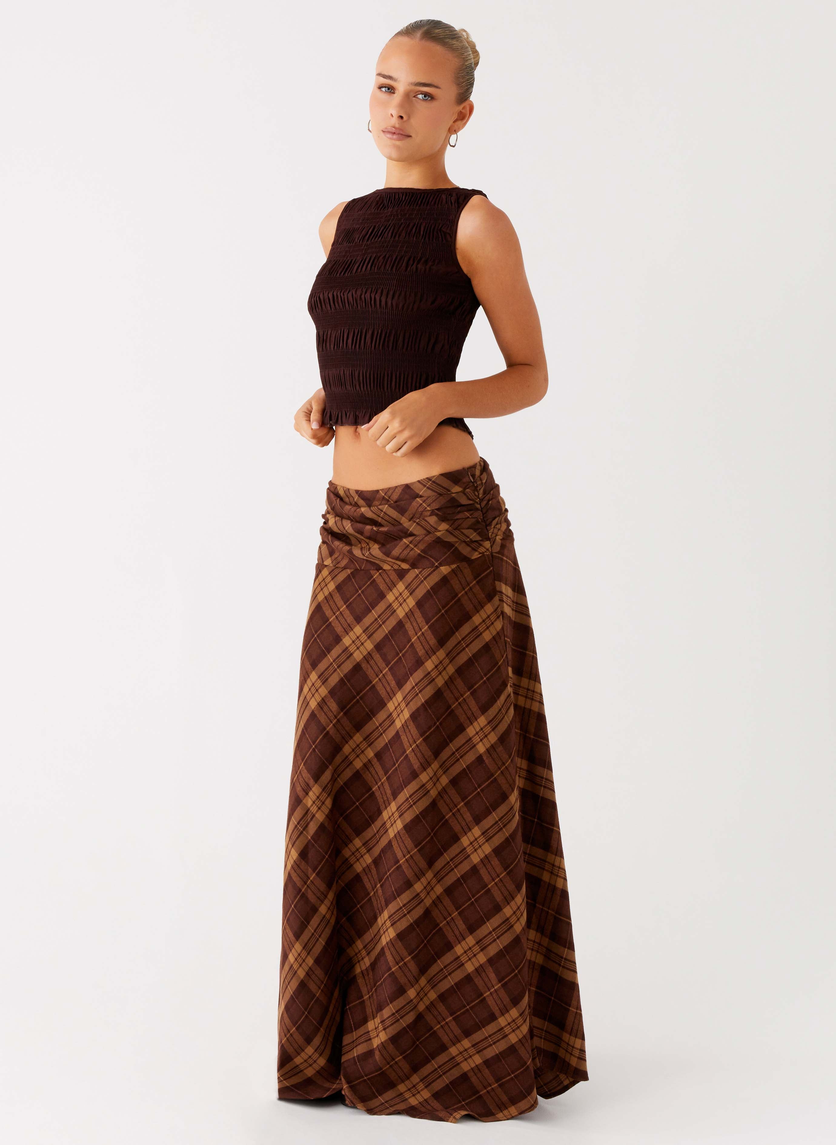 Karolina Maxi Skirt - Plaid