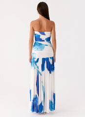 Laidee Maxi Dress - Cerulean Bloom