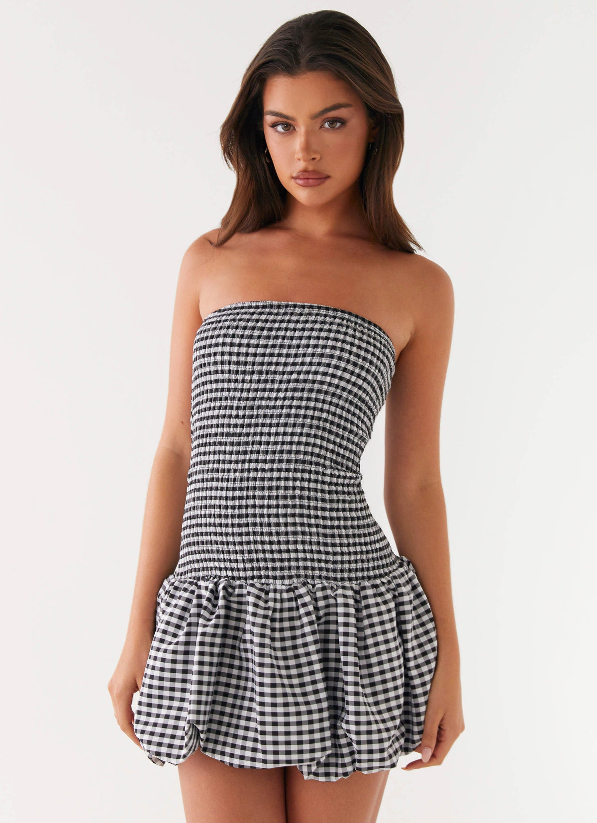 Martell Mini Dress - Black Gingham