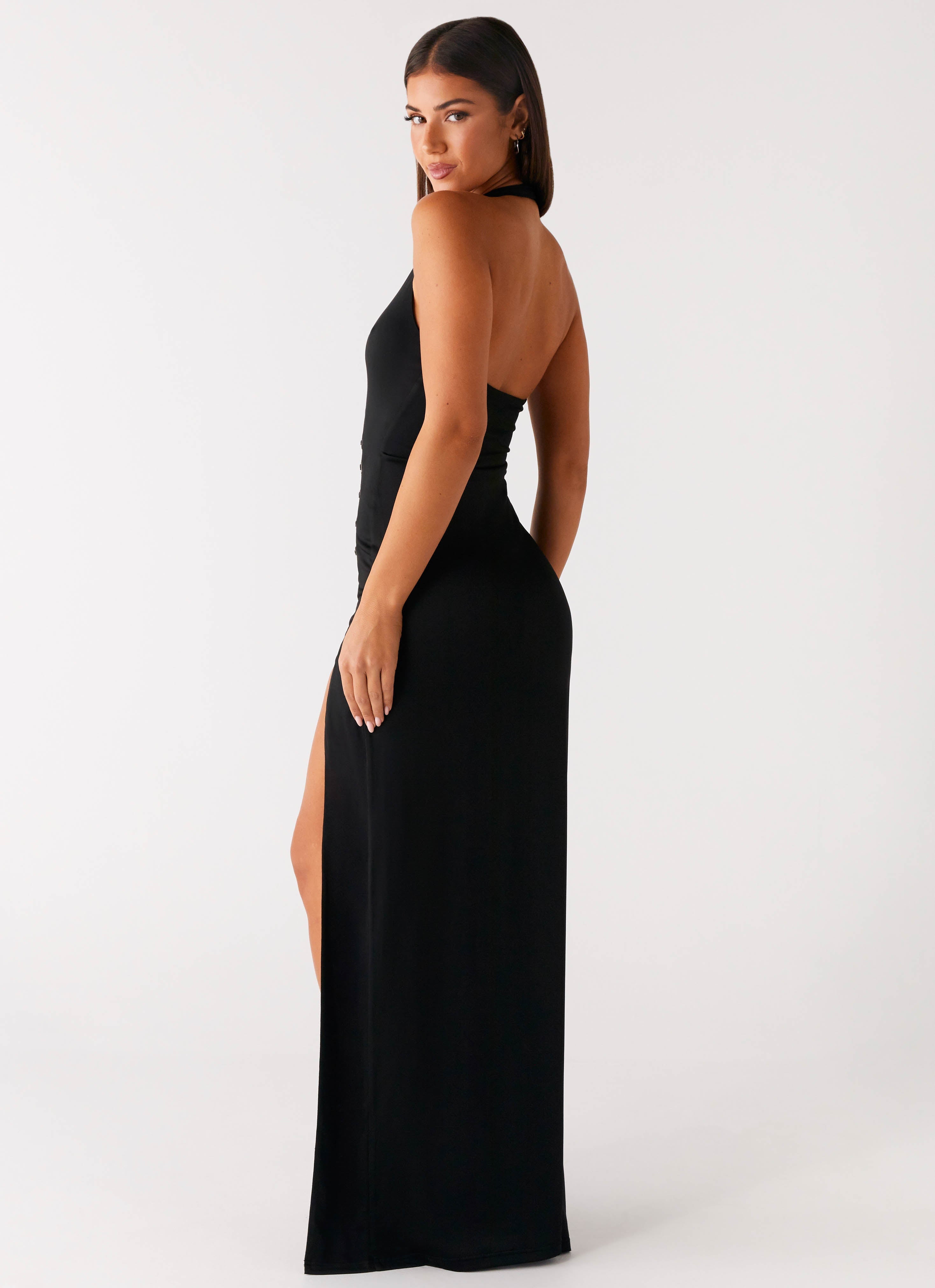 Midnight Dreams Maxi Dress - Black