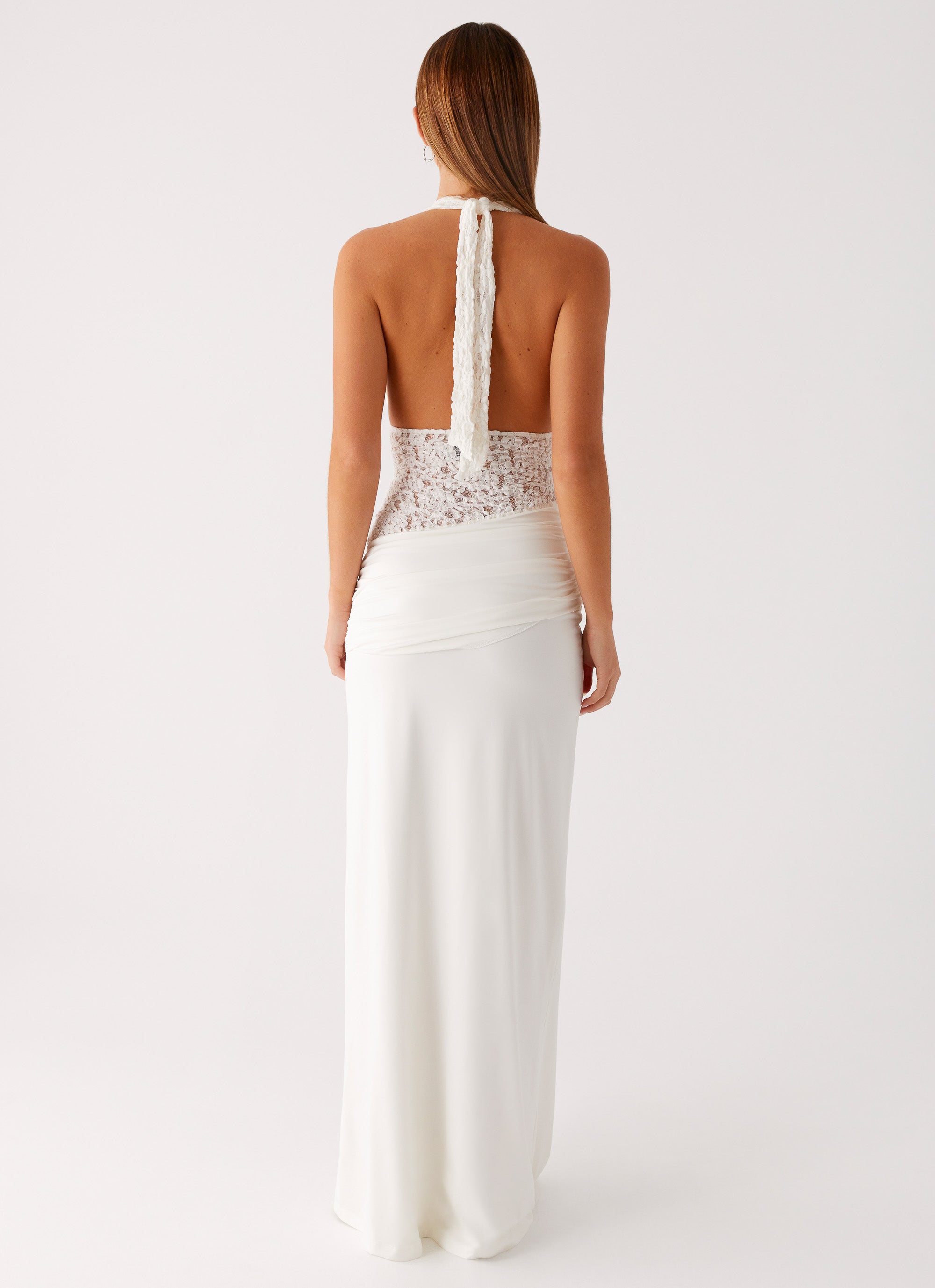 Miri Halter Maxi Dress - Ivory