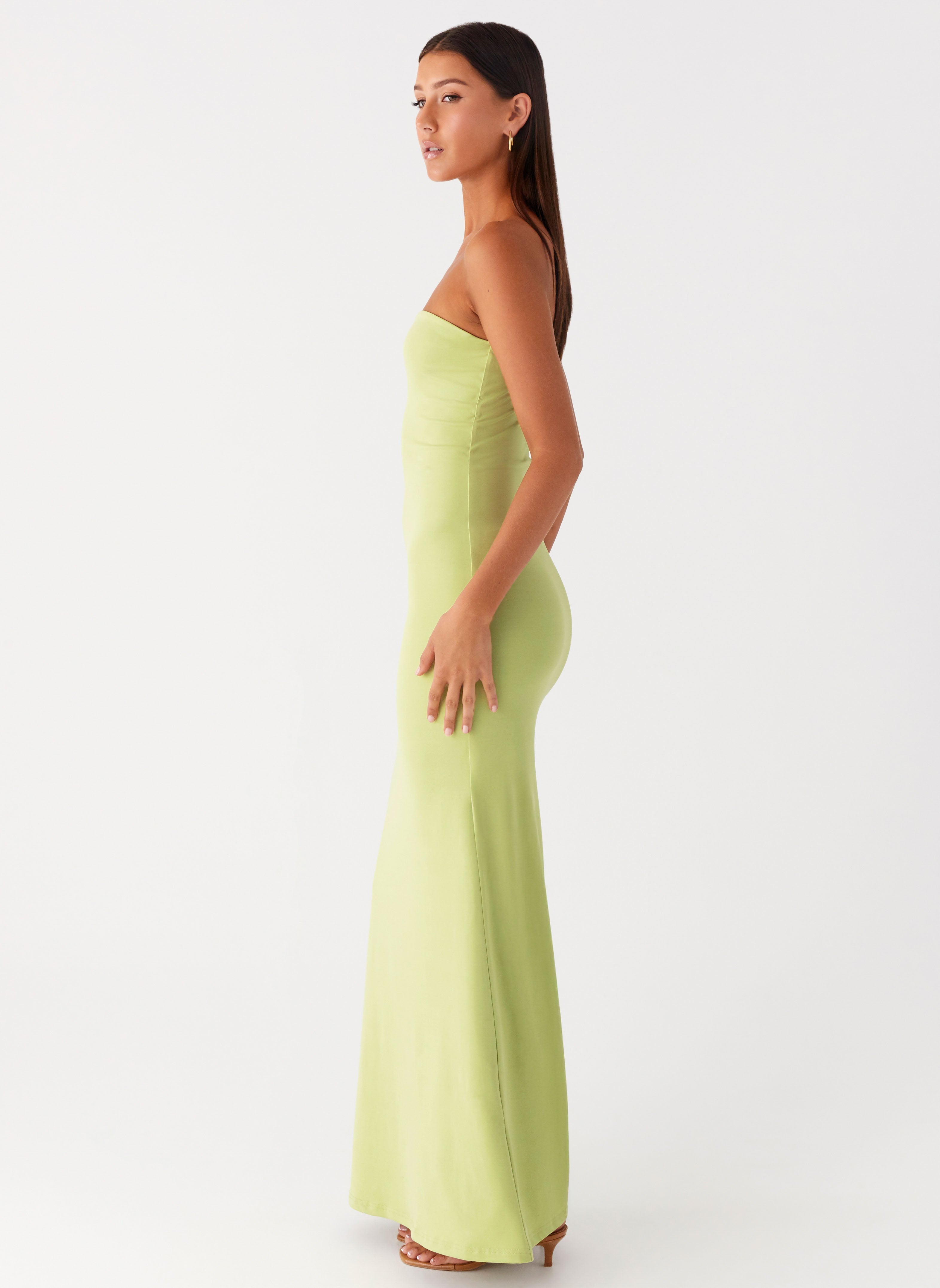 Moara Cut Out Maxi Dress - Lime Green
