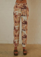 Late Nights in N.Y Pants - Neutral Film Graphic