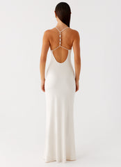 Raffa Pearl Maxi Dress - Ivory