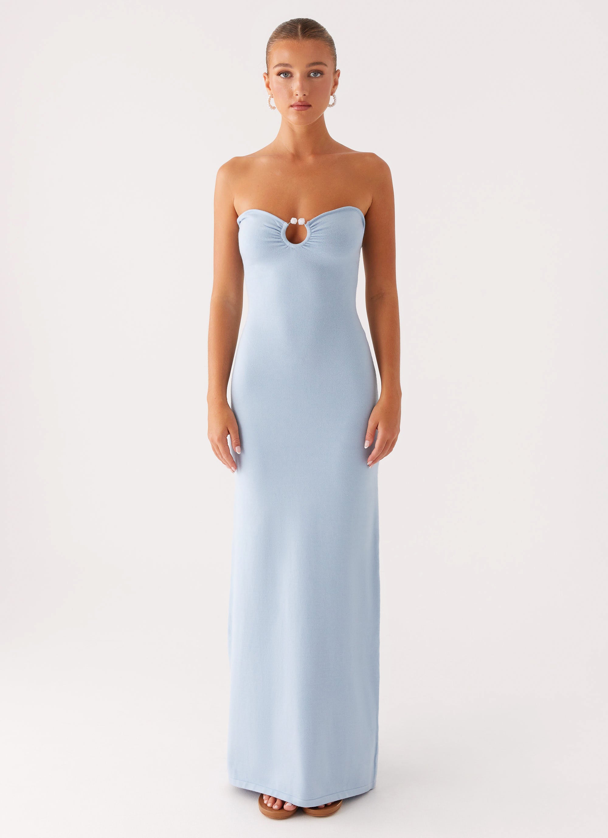 Samson Knit Maxi Dress - Blue