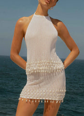 Scorpio Crochet Mini Skirt - Ivory