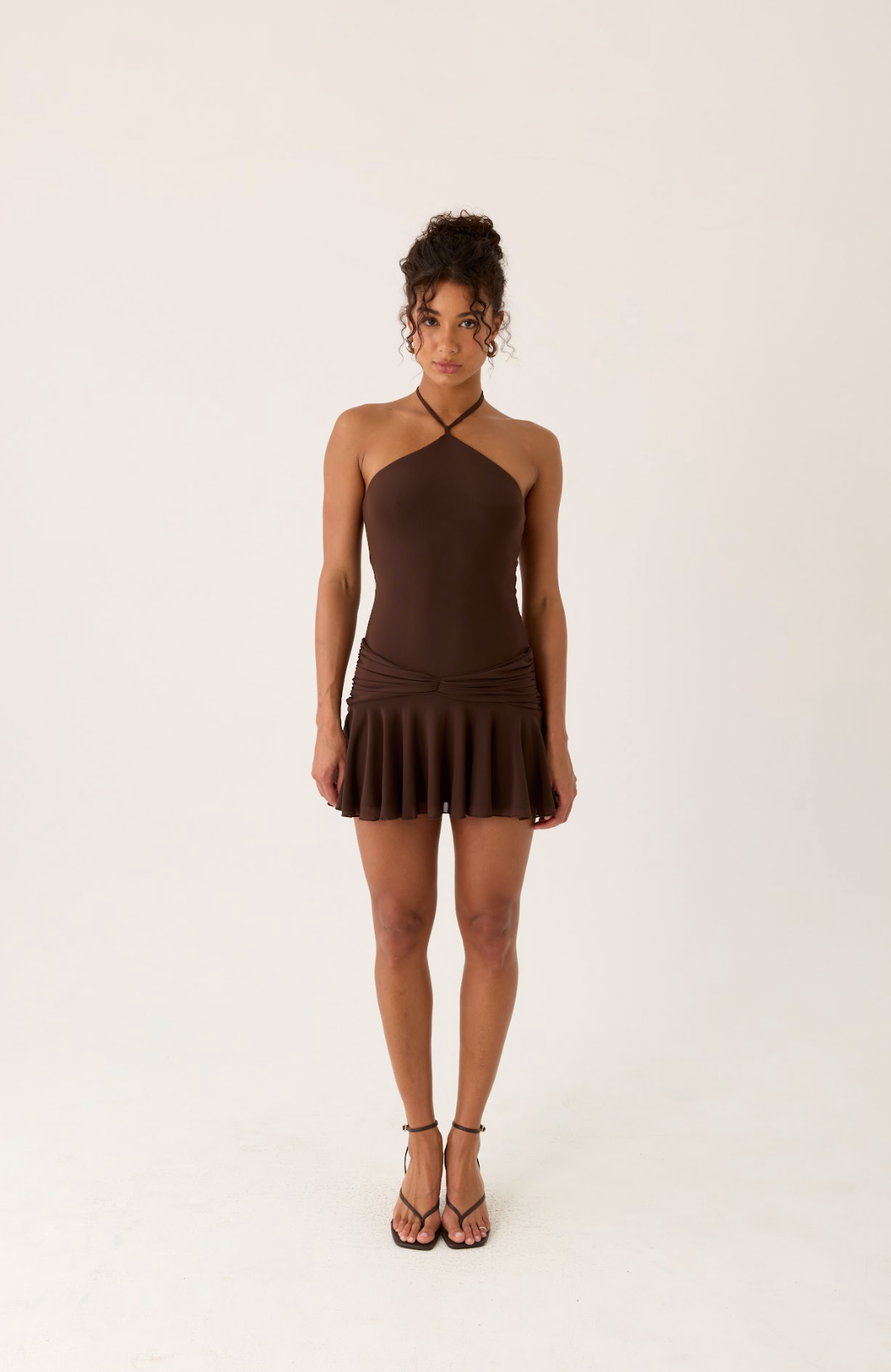 Elektra Mini Dress - Chocolate