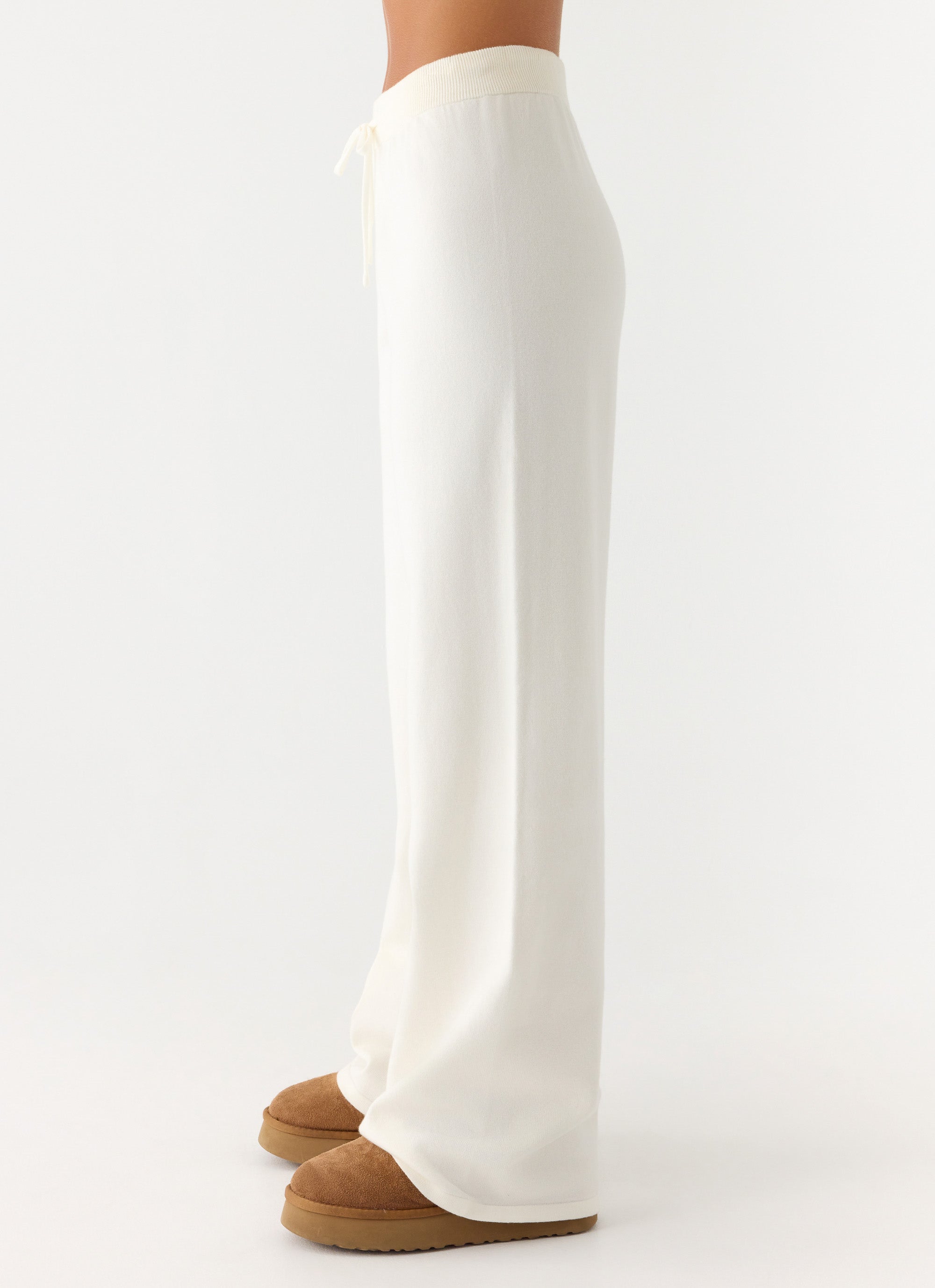 Sherlee Knit Pants - White
