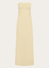 Xena Gathered Maxi Dress - Yellow